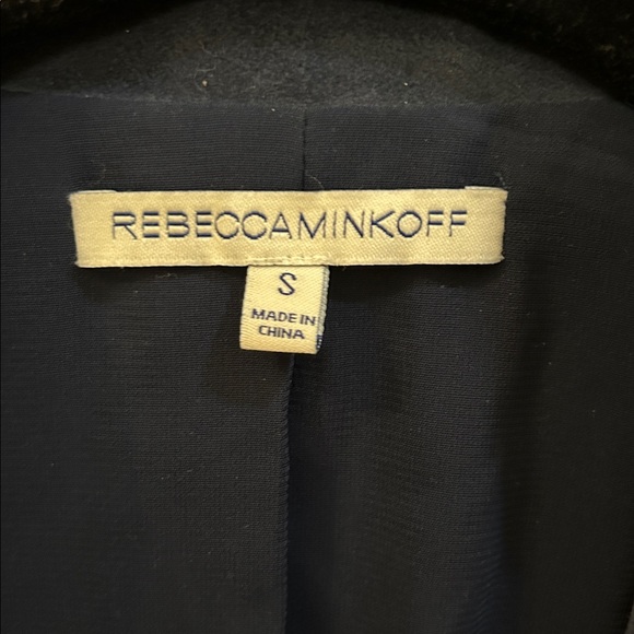 Rebecca Minkoff Navy Suede Leather Moto Jacket - Picture 3 of 8